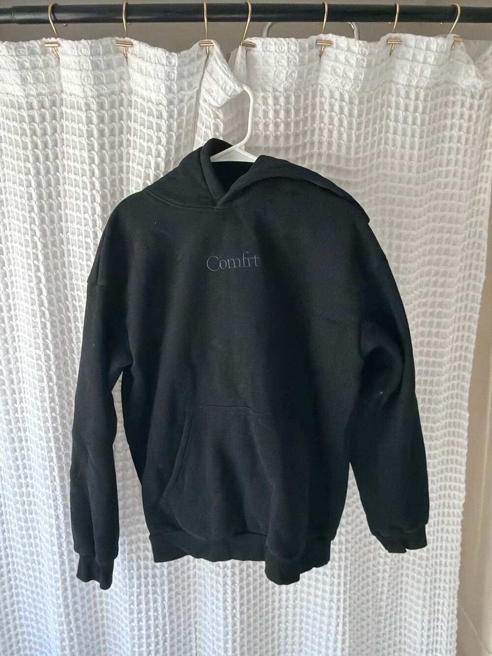 Comfrt Signature Onyx Black Oversized Pullover Hoodie Size Medium
